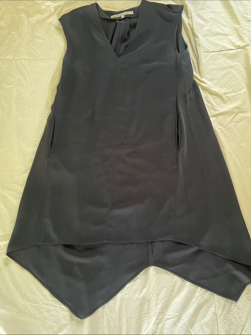 Rachel Roy Sleeveless V-Neck Black Dress - Classic Women's Shift Size M